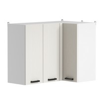 Шкаф навесной угловой Аленушка ВПУ 1000 Лотос Молочный, скоба антрацит