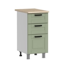 Шкаф напольный Аленушка Н3Я 400 Астра Фисташка, скоба черный