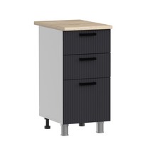 Шкаф напольный Аленушка Н3Я 400 Лотос Сталь, скоба антрацит