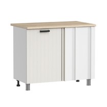 Шкаф напольный Аленушка НПУ 1000 Лотос Молочный, скоба антрацит