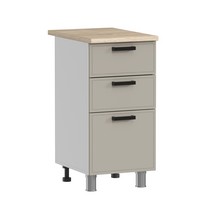 Шкаф напольный Аленушка Н3Я 400 Магнолия Керамика, скоба черный