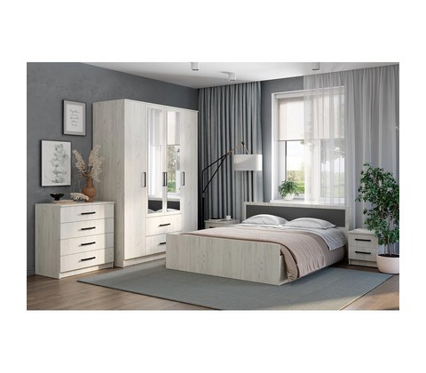 Спальня Фиеста 1 (дуб крафт белый)