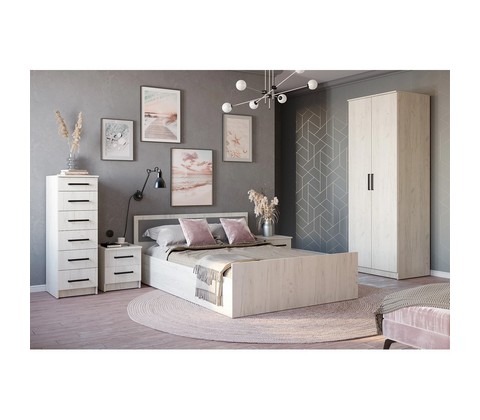 Спальня Фиеста 3 (дуб крафт белый)