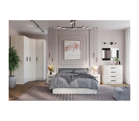 Спальня Фиеста 4 (дуб крафт белый)