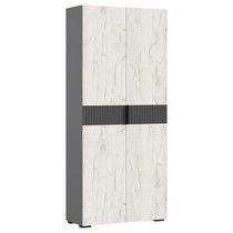 Шкаф двухстворчатый Роджина 800 (дуб крафт белый, графит)