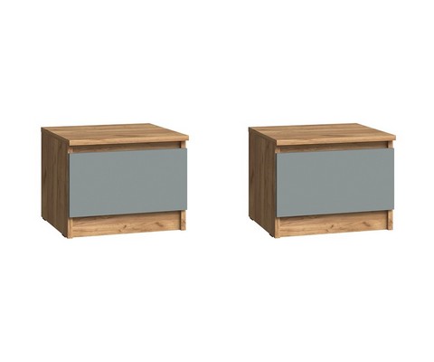 Тумбы прикроватные Челси Color (сумеречный голубой, дуб крафт)