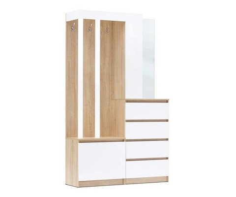 Прихожая Челси (белый глянец холодный, дуб сонома)