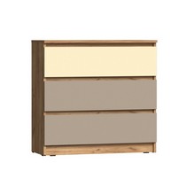 Комод Челси Color 800 (слоновая кость, глиняный серый, дуб крафт)
