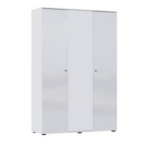 Шкаф трехстворчатый Оливия, (белый, белый глянец)