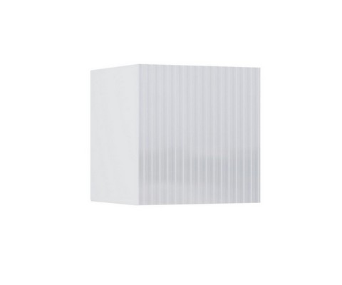 Шкаф навесной малый Оливия (белый, белый глянец)