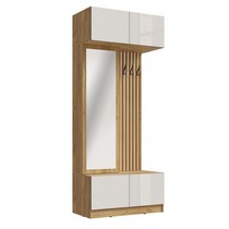 Прихожая Роджина (дуб крафт, белый глянец)