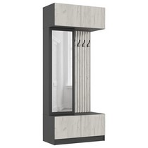 Прихожая Роджина (графит, дуб крафт белый)