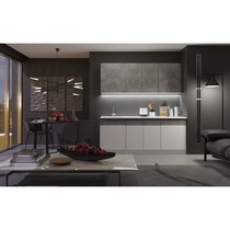 Кухня Оливия NEW 2,0м (белый глянец холодный, мрамор глянец)