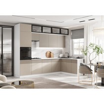 Кухня Оливия NEW 3,0х1,8м (шарли мокко, белый)