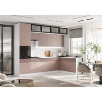 Кухня Оливия NEW 3,0х1,8м (шарли pink, белый)