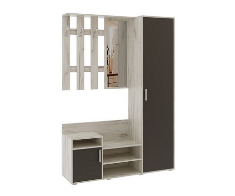 Прихожая Визит (графит, дуб крафт белый)