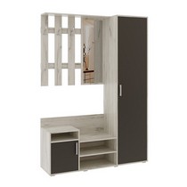 Прихожая Визит (графит, дуб крафт белый)