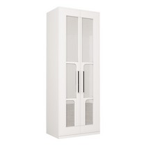 Шкаф двухстворчатый для одежды Валенсия 13.329 с зеркалом (белый шагрень)