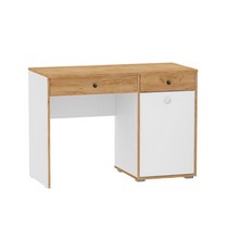 Стол письменный Вуди 12.42 (белый премиум, дуб золотой)