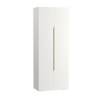 Шкаф двухстворчатый Муссон 13.198 (белый шагрень, дуб эндгрейн)