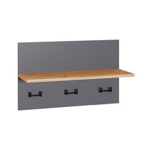 Вешалка настенная Октава 15.14.01 (серый графит, дуб золотой)