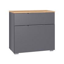 Тумба для обуви Октава 16.127 (серый графит, дуб золотой)