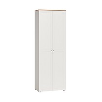 Шкаф двухстворчатый Остин 16.307 (белый шагрень, дуб золотой)