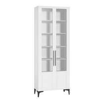 Шкаф-витрина Валенсия 13.217.01 (белый шагрень)