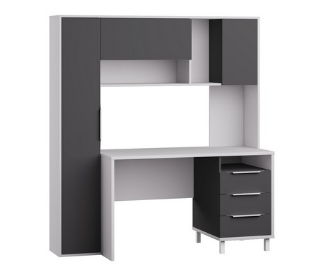 Стол рабочий Комфорт 12.95 N (белый, серый)