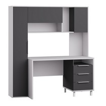 Стол рабочий Комфорт 12.95 N (белый, серый)
