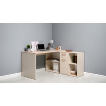 Стол письменный Лайт 03.245.01 (сатин, дуб эндгрейн)