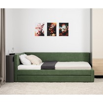 Кровать односпальная с основанием Марвэл 90 EPIC 70 MOSS (зеленый)