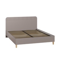 Кровать двуспальная с основанием и опорами Амьен 11.44 (веллюто капучино)