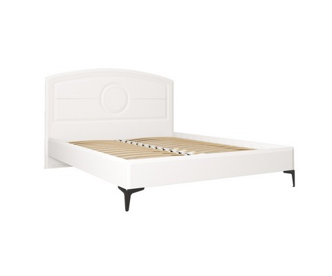 Кровать двуспальная с ортопедическим основанием Валенсия 11.36.01 (белый шагрень)