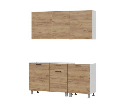 Готовая кухня Лаванда (дуб золотой) без столешницы