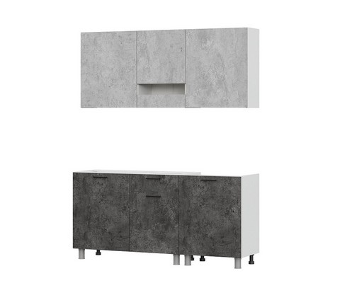 Готовая кухня Розалия (цемент светлый/цемент темный) без столешницы