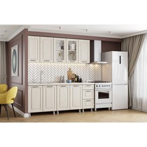 Готовая кухня Грейвуд (белый/дуб кремовый) без столешницы