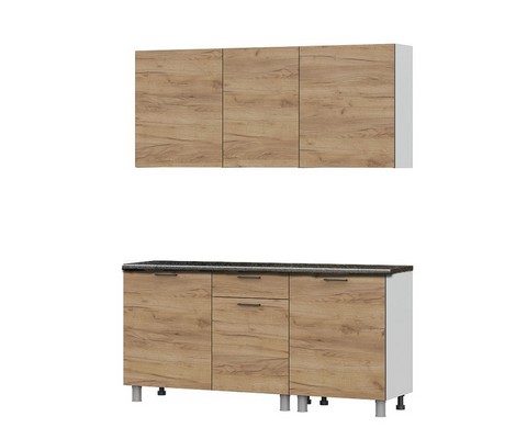 Кухонный гарнитур Лаванда (дуб золотой) со столешницей 26 мм