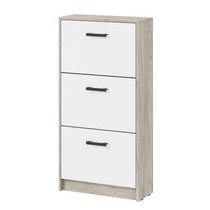 Тумба для обуви Вега ОБ-2 (Дуб крафт серый, Белый)