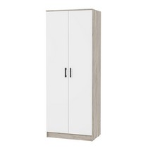 Шкаф двухстворчатый Ронда ШК-20 (Дуб крафт серый, Белый)