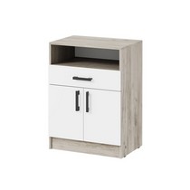 Тумба для обуви Вега ТБ-1 (Дуб крафт серый, Белый)