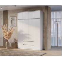 Шкаф с антресолью Симпл ШК-13 (белый)