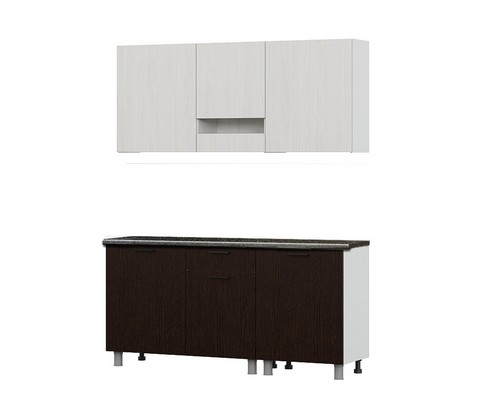 Готовая кухня Розалия со столешницей (Ясень Анкор светлый, Венге)