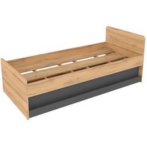 Кровать Лойс 80, 90х200 см (дуб золотистый / графит)