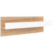 Полка навесная Лойс 89 (дуб золотистый/белый)