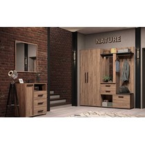 Прихожая Nature, комплектация 1 (дуб табачный craft-черный)