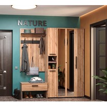 Прихожая Nature, комплектация 3 (дуб табачный craft-черный)