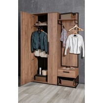 Прихожая Nature, комплектация 5 (дуб табачный craft-черный)