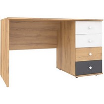 Стол письменный Лойс 84 (дуб золотистый/белый/графит)