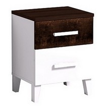 Тумба прикроватная Норвуд 41 (белый-орех шоколадный)